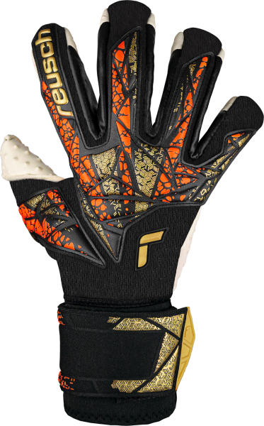 Reusch Attrakt SpeedBump Ortho-Tec 5470978 7738 black orange gold front